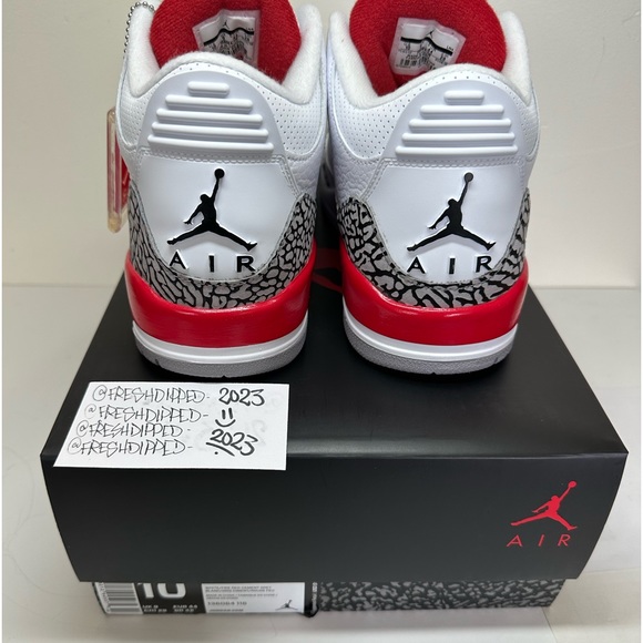 NWT 2018 JORDAN 3 RETRO HALL OF FAME “KATRINA” MENS SZ 10 DEADSTOCK OG ALL - Picture 8 of 16